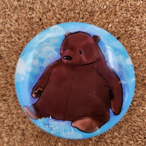 A Large Lad Djungelskog Badge Pin Button Cute Teddy Bear
