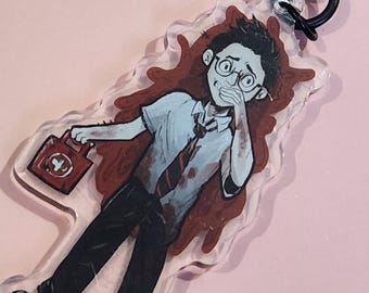 Llavero transparente de 3" de Dwight Fairfield Dead By Daylight DBD