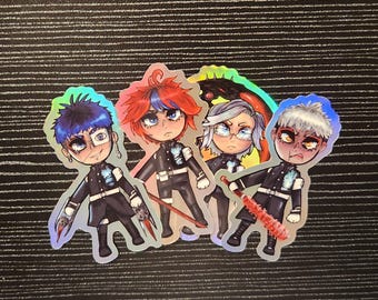 Pegatinas de 2,5" Cien líneas Última Academia de Defensa Eito Takumi Yugamu Takemaru