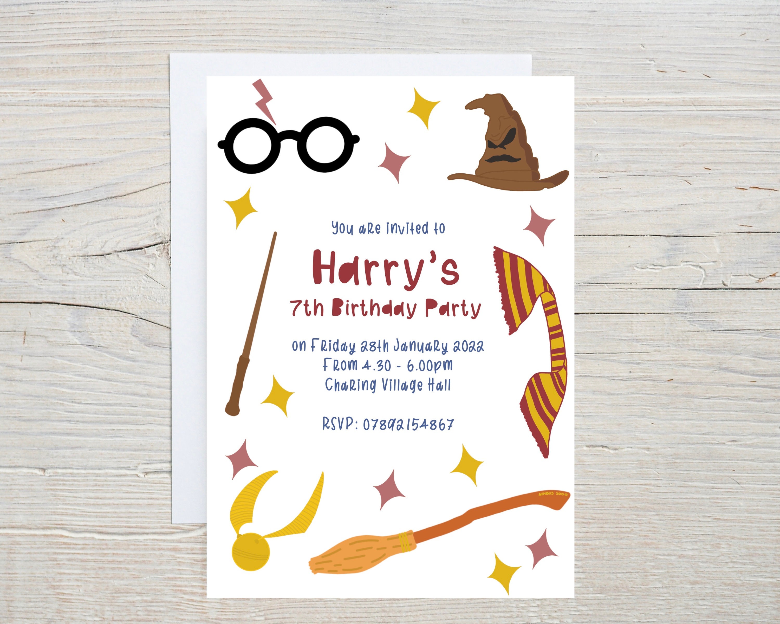 harry potter theme magical children's invitations - etsy.de
