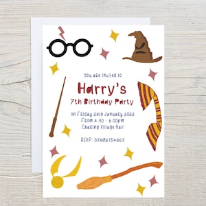 Harry Potter Birthday Invitations 