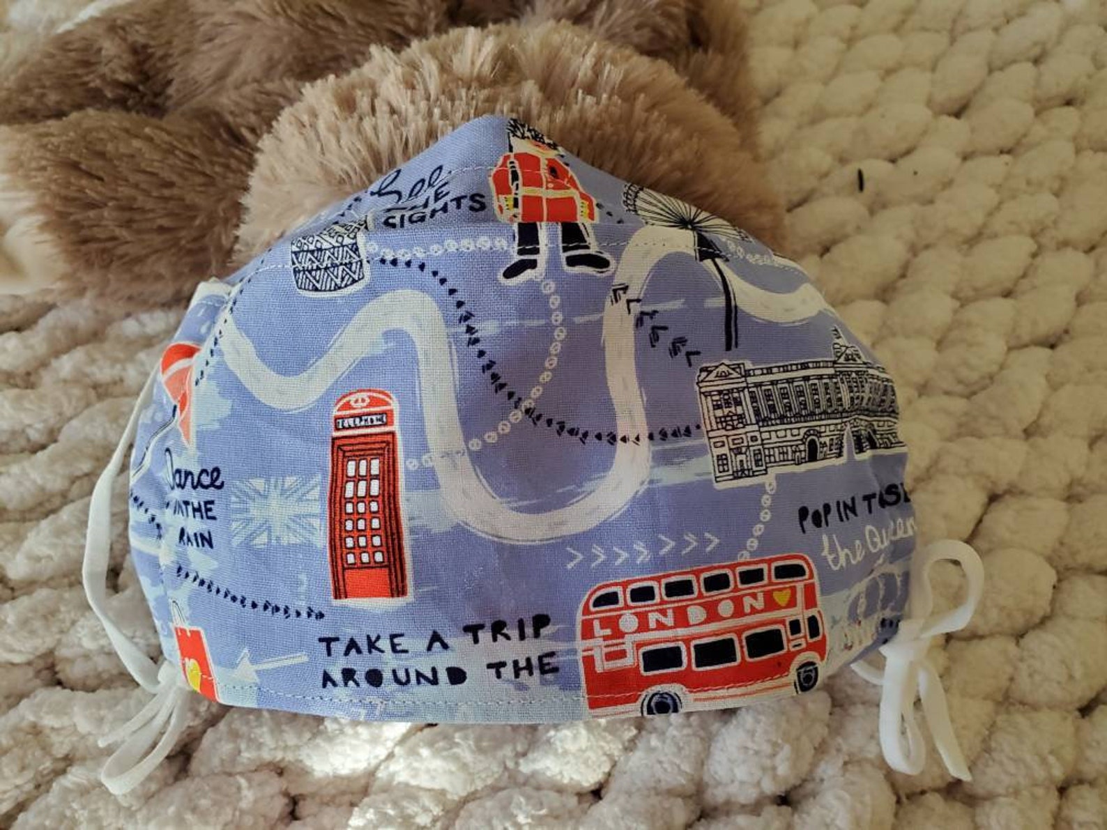 London Face Mask England Mask Mask with Nose Wire Etsy