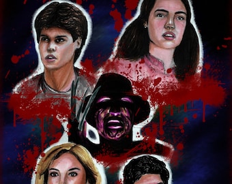 Elm Street Horror Art Print