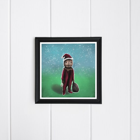 Santa Sam Horror Art Print - Etsy