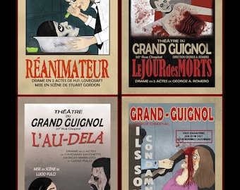 Grand Guignol Horror Movie Poster Set (Pre-Order)