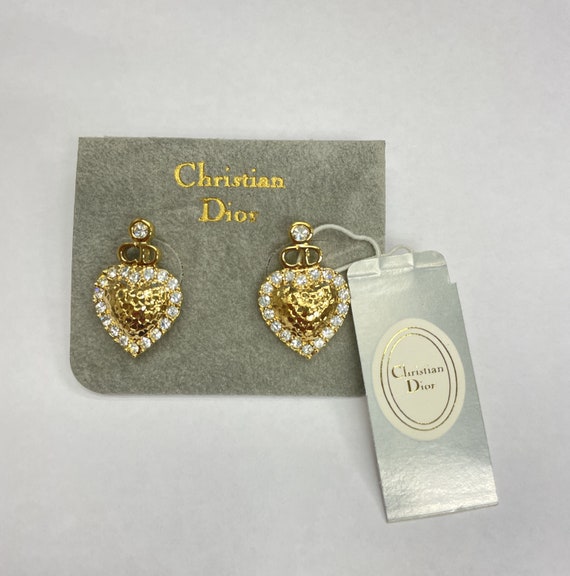 dior heart earrings