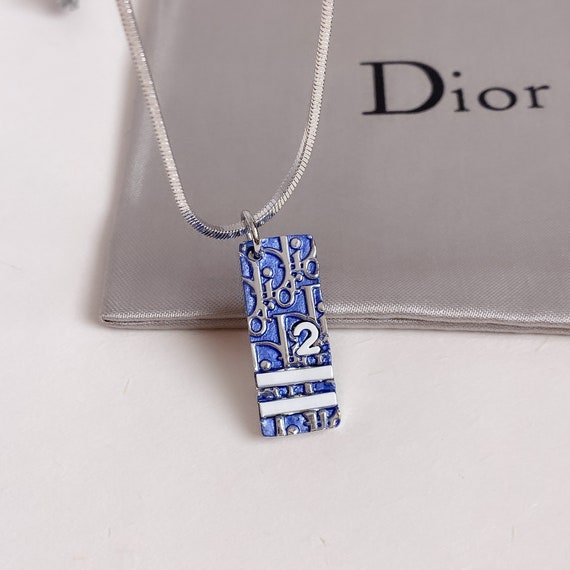 dior monogram necklace