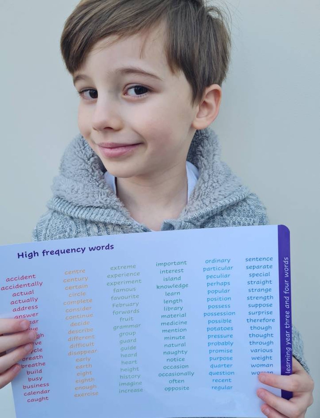 Year Three High Frequency Words Year Four High Frequency Etsy UK