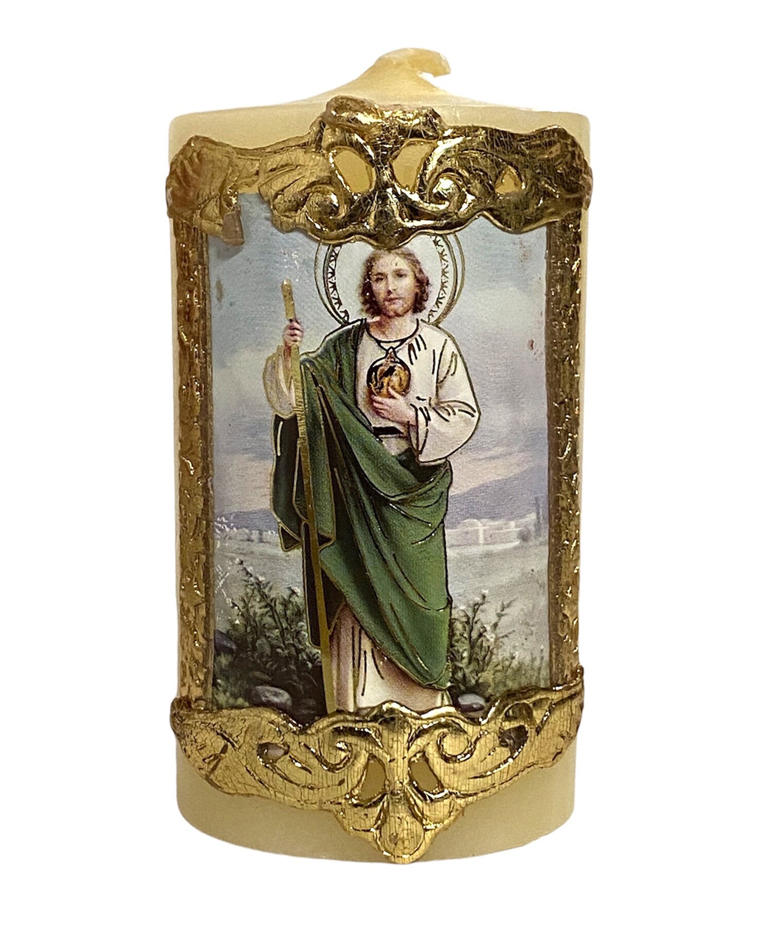 St Jude Thaddeus Devotional Small 3 Candle Cirio Paschal - Etsy