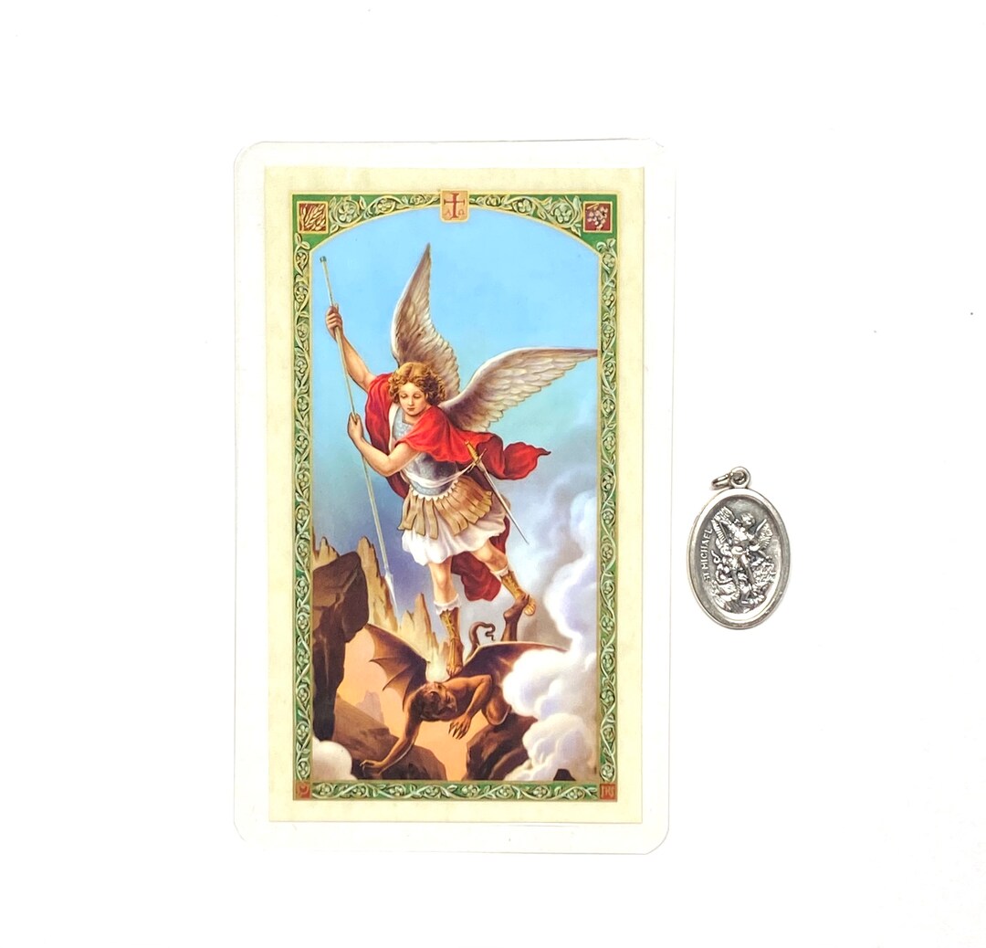 Prayer to Saint Michael the Archangel English Holy Laminated Prayer ...