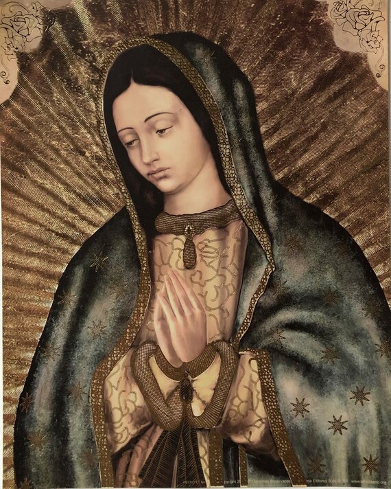 Nuestra Señora de Guadalupe Virgen Sin Marco Imagen Impresa Lista para Ser  Enmarcada Católica Cristiana Pared Arte Del Hogar Decoración Arte Religioso