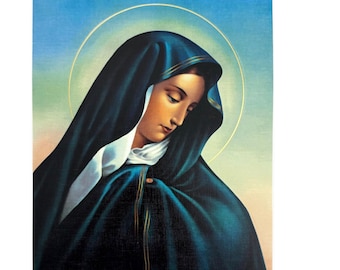 Mater Dolorosa Our Lady of Sorrows Virgin Mary 8" x 10" Unframed Wall Art Print Poster Ready to be Framed Catholic Art Virgen Dolorosa