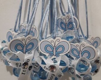 Blue Butterflies Shark Baby Shower Pacifiers Necklaces Party Favors Gifts Decorations Boys