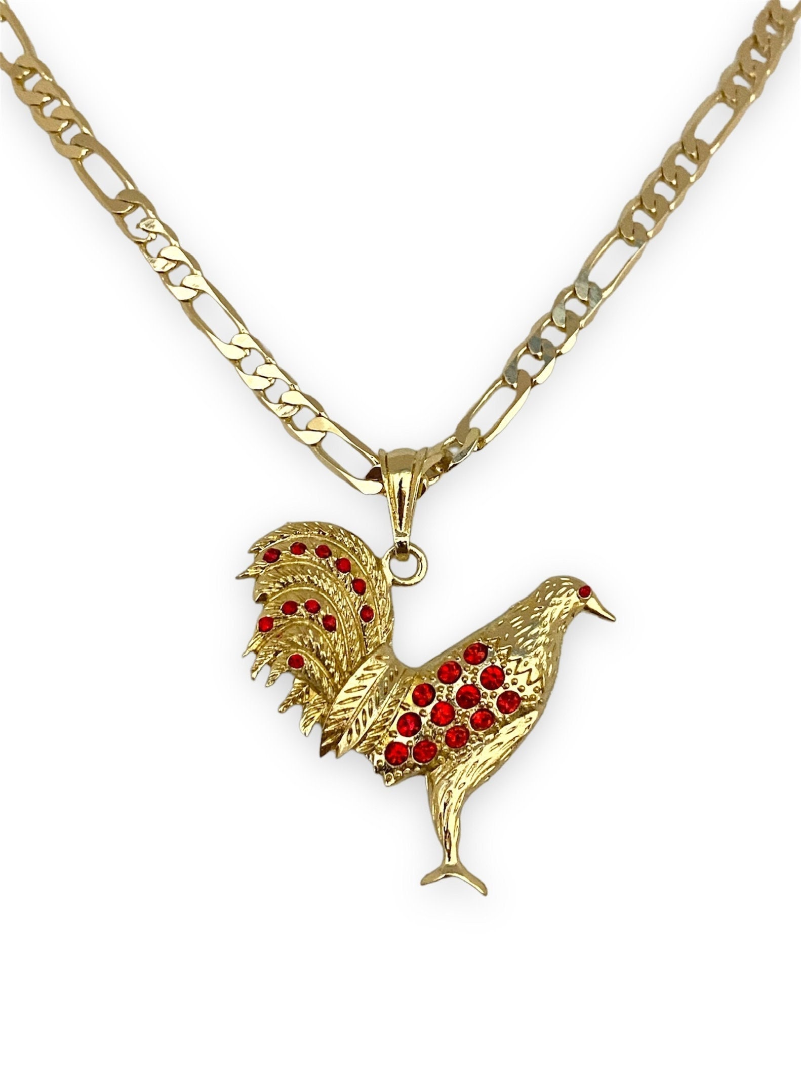 Gold Plated Chicken Rooster Figaro With Chain. Cadena De Gallo De Oro  Laminado. Cadena De Gallo. Cadena De Oro. Gold Plated Necklace. -   Canada