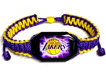 Dark Purple Los Angeles Lakers Handmade Dog Collar