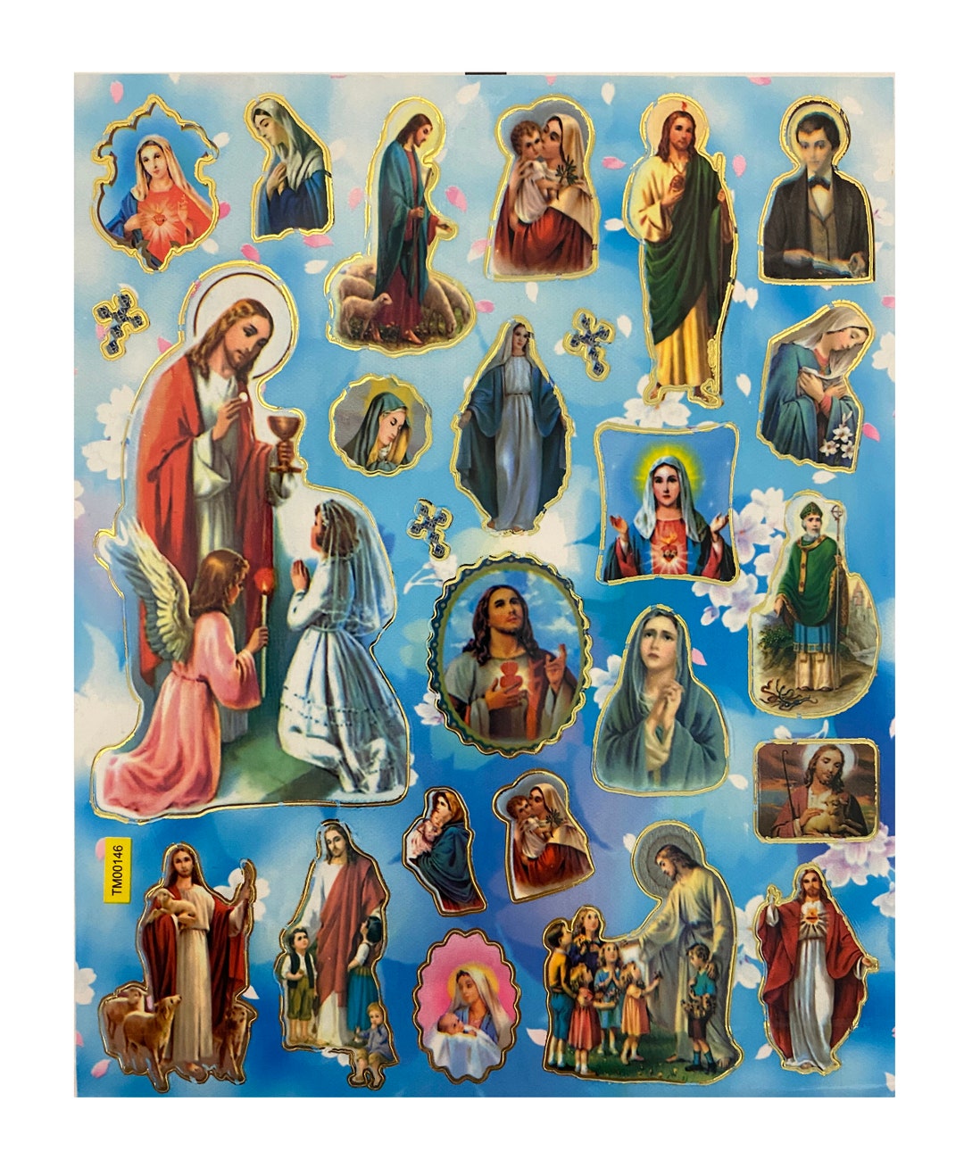 Catholic Religious Stickers St Jude Blessed Virgin Mary Jesus Sacred