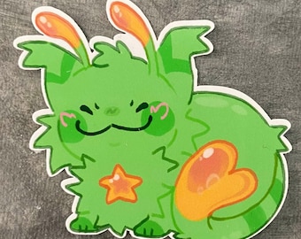 gnarp gnarp gnarpy-alien kitty cat loaf meme Petit Sticker