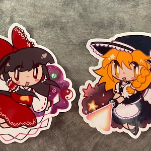 Touhou Project Marisa Kirisame Reimu Hakurei Stickers