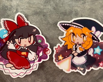 Stickers Touhou Project Marisa Kirisame Reimu Hakurei