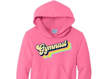 Gymnast hoodie, RETRO Gymnast, Gymnast Gift, Gymnast Sweatshirt