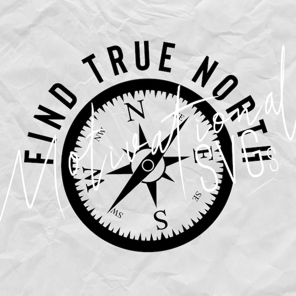 Find True North (Compass) - Digital File Bundle (svg, dxf, eps, jpg, png)