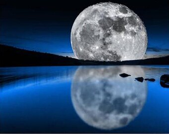 Moon Over Ocean Etsy Moon Over Ocean Etsy