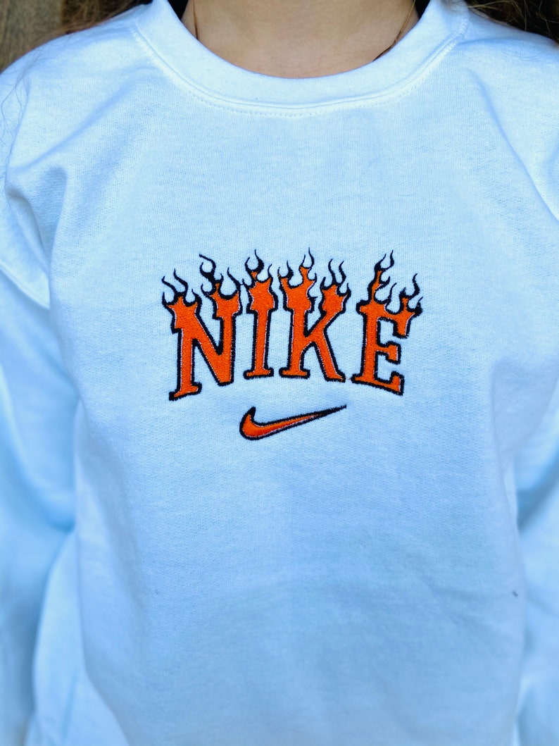 Nike Flame Logo Crewneck Nike Crewneck Nike Flame | Etsy