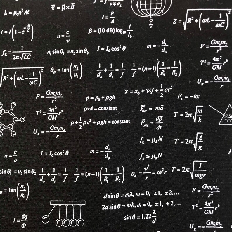 Regular or Large Physics Maths Science Cotton Mask | Etsy UK