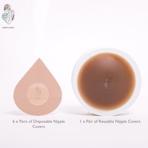 Nipple Cover Combo Pack  - Disposable Nipple Pasties and Silicone Reusable Nipple Covers