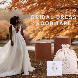Boob Tape for Brides | Perfect for Fall & Holiday Weddings | Backless, Strapless, and Brown Skin-Friendly Breast Tape | A-D Cup Support