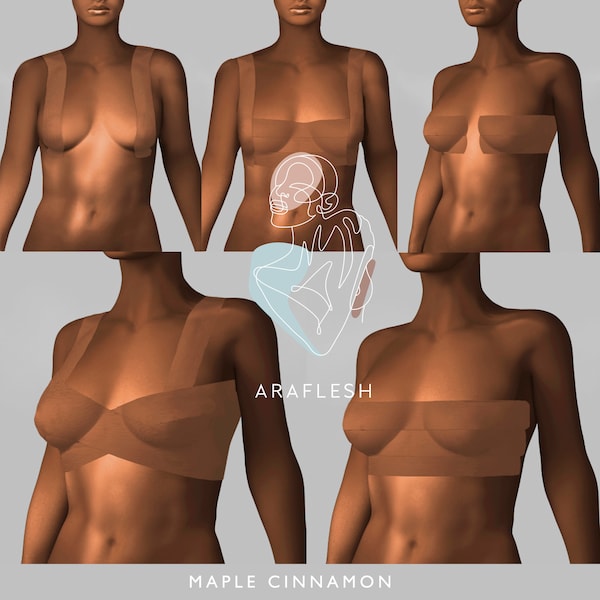 Maple Cinnamon, Breast Lift Tape for Women of Color, boob tape, flatten breast, booby tape