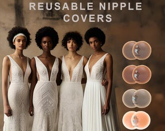 Cubrepezones reutilizables / Pezoneras de silicona mate ecológicas / Ropa interior para vestidos de novia / Vestidos sin espalda y sin tirantes