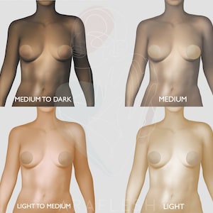 Reusable Nipple Covers , Thin Matte , Nipple Pasties - Breast Lift Tape , boob tape , booby tape