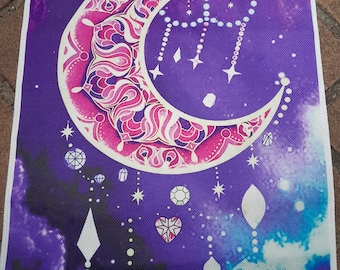 Moon and crystal tapestry