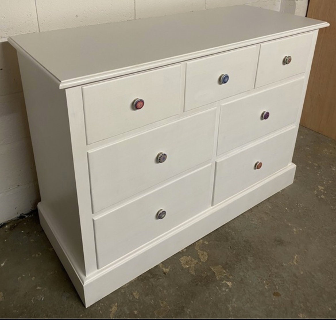 All White Solid Pine Chest Of Drawers Etsy