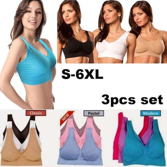 Estorenew 3pcs/lot Plus Size Bras for Women Seamless Bra With Pads