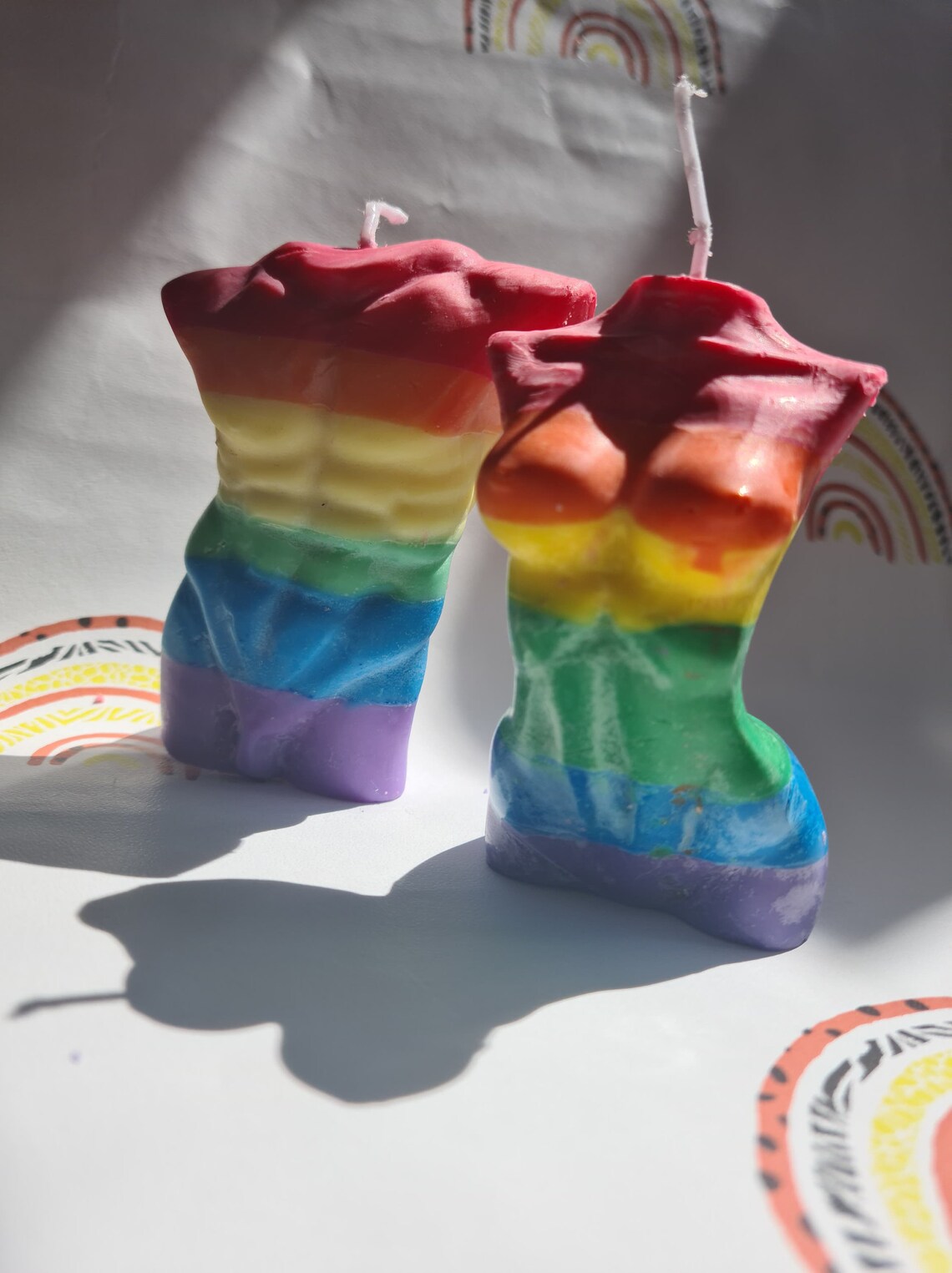 Gay Pride LGBTQIA Body Candles HandMade Body Candles Etsy