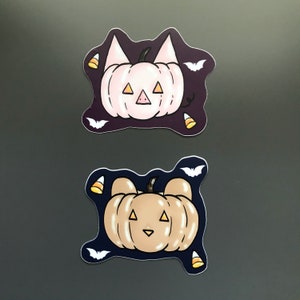 Autocollant HALLOWEEN VINYLE IMPERMÉABLE : « Citrouilles »