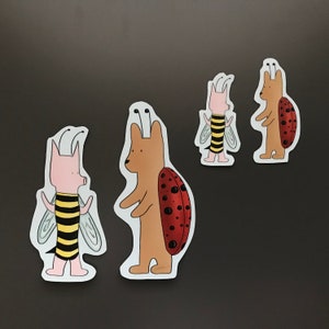 Adesivo WATERPROOF VINYL: "Bee & Ladybug"