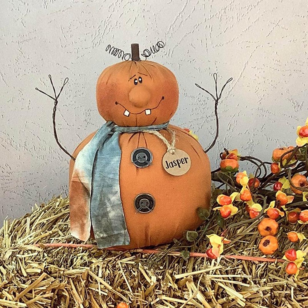 Honey and Me Pumpkin Doll: Groovy Jack O Lantern - Soft Sculpture, Fall ...