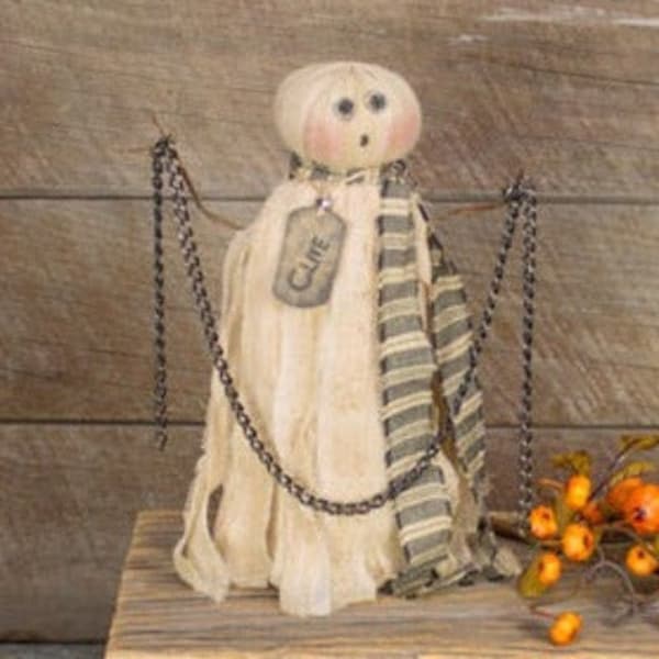 Honey and Me, Primitive Ghost, Soft Sculpture Doll, Halloween Ghost Decor, Primitive Halloween, Clive Salvage Ghost