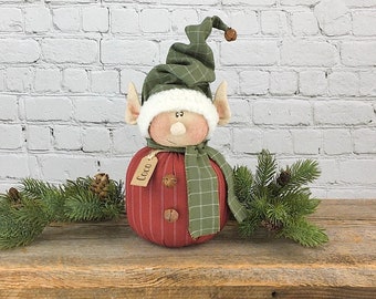 Honey and Me, Christmas Elf Doll, Soft Sculpture Doll, Whimsical Christmas Decor, Coco the Whimsy Elf