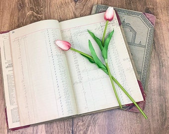 Real Touch Pink Tulip Stems: Set of 2, Spring Summer Floral Decor | Silk Flowers, 13 Inch Length | Faux Bouquet Accent