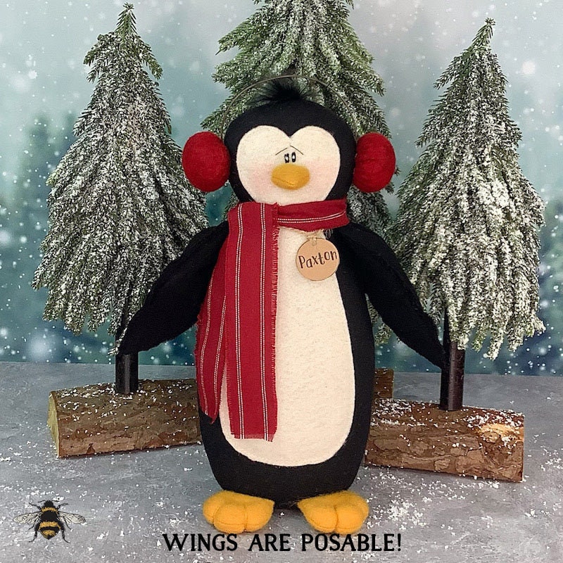 Honey and Me, Penguin Doll, Soft Sculpture Doll, Christmas Penguin