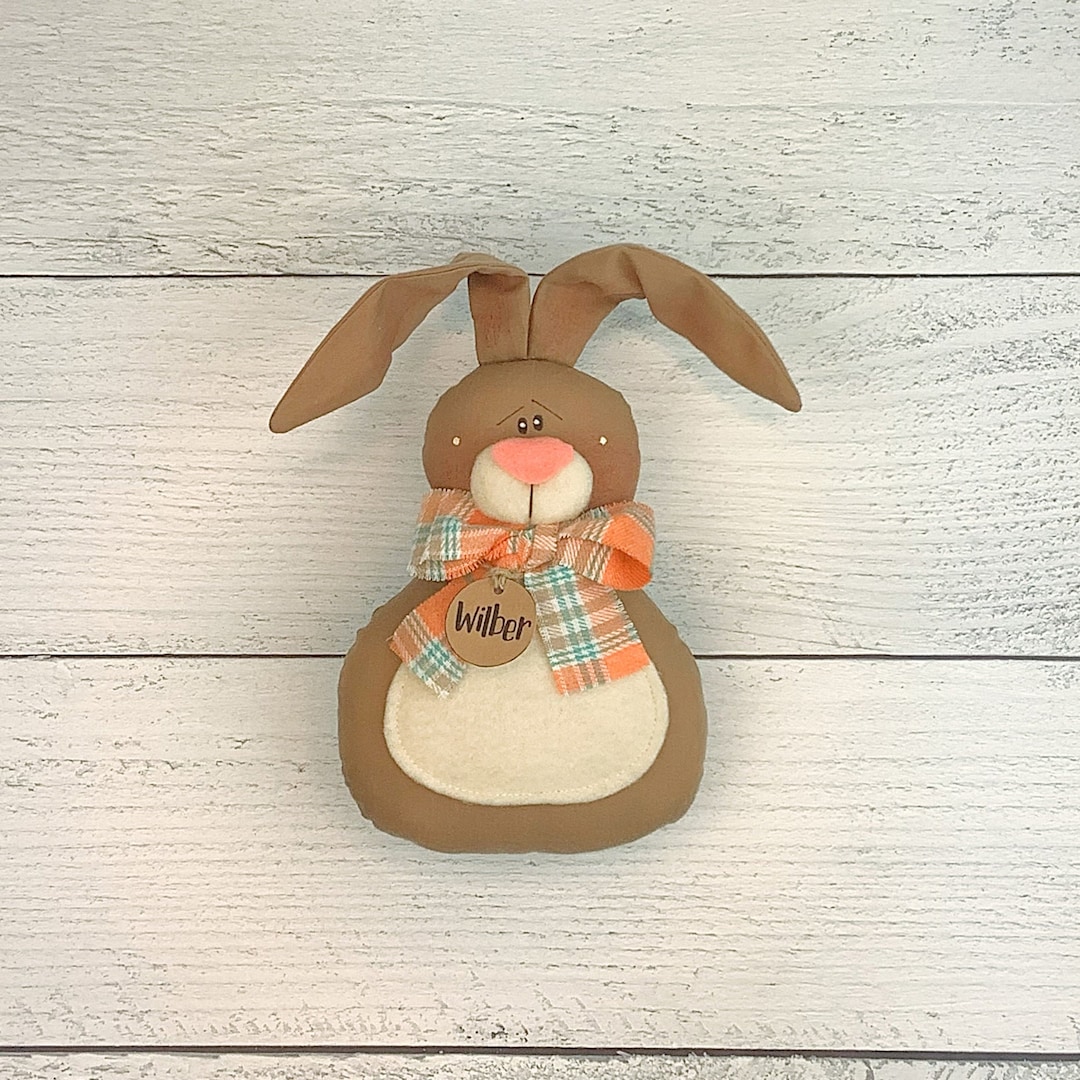 Rabbit Ornament - Rustic Brown Bunny Wilber the Wabbit - Handmade ...