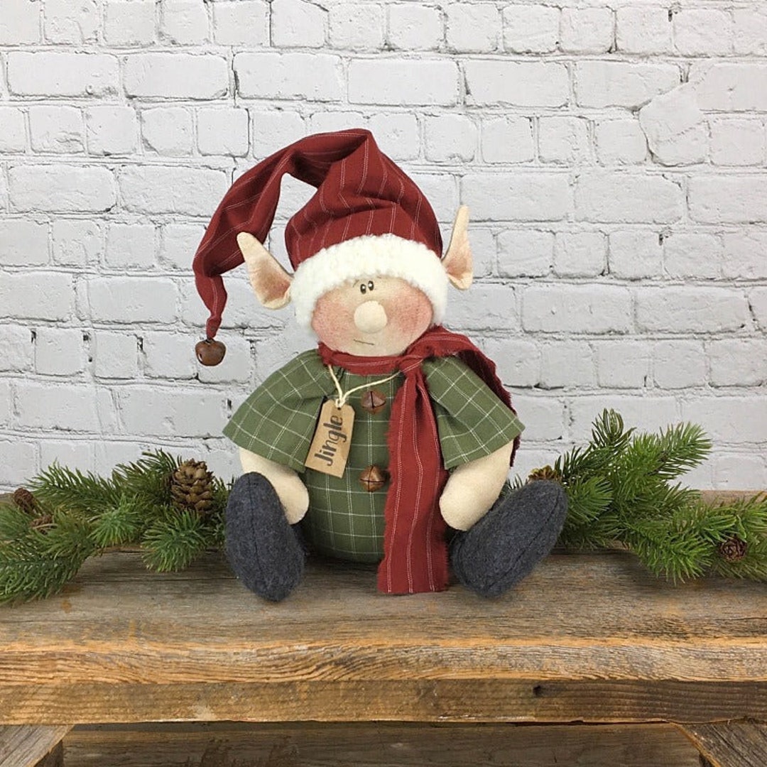 Honey and Me, Christmas Elf Doll, Soft Sculpture Doll, Whimsical