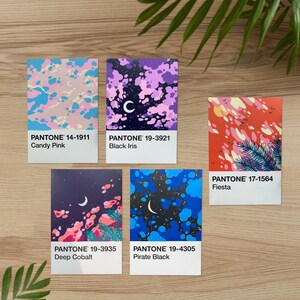 Postal Pantone pintada A6 - Cielos