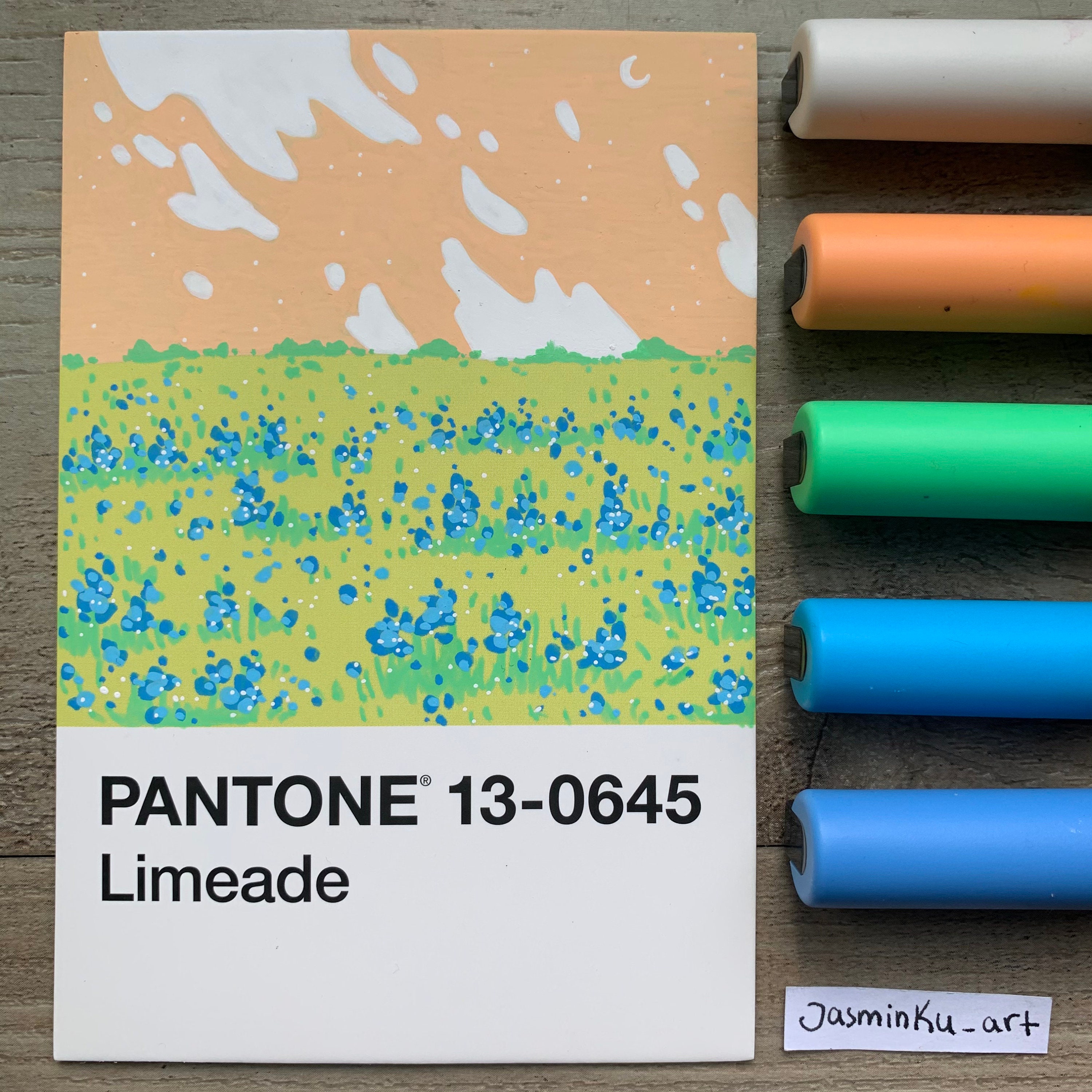 Painted Pantone Postcard A6 Different Motives 