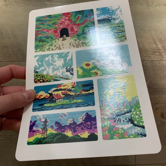 A5 Print Posca Illustrations Ghibli Sceneries -  France