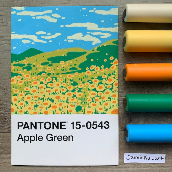 Painted Pantone Postcard A6 Fields 